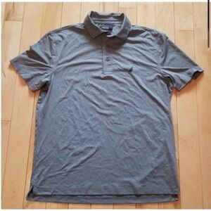 NWT Nautica Navy short sleeved wicking gray polo shirt medium